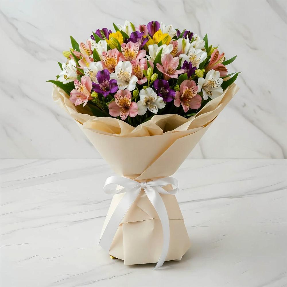 Букет цветов из: Альстромерии в Зелёном городе