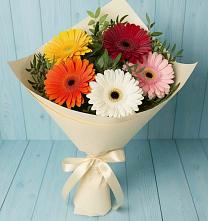 Букет цветов из:  Герберы в Зелёном городе