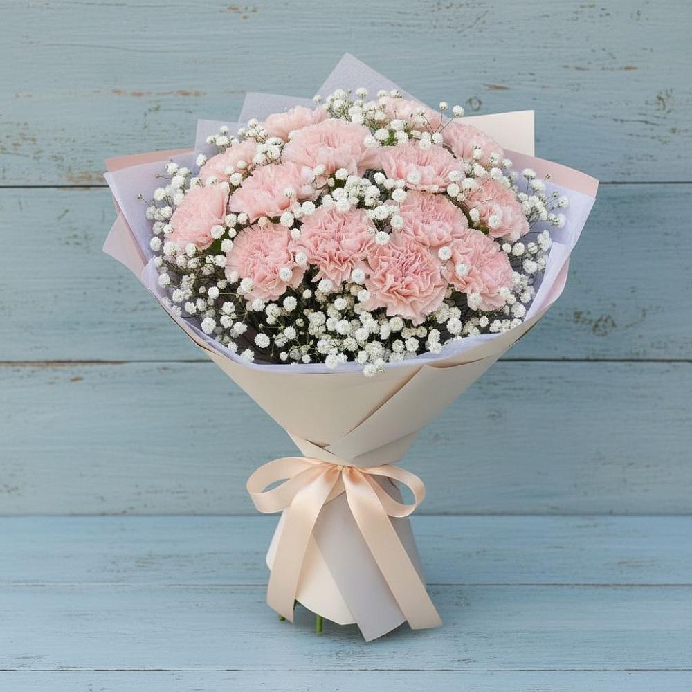 Букет цветов из: Гвоздики в Зелёном городе