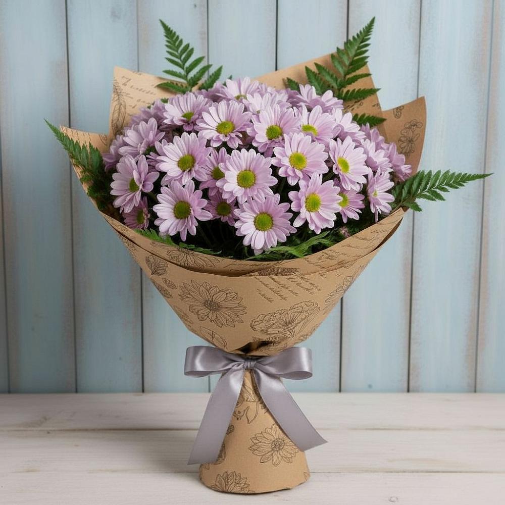Букет цветов из: Хризантемы в Зелёном городе