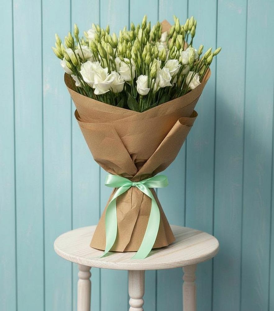 Букет цветов из: Лизиантусы в Зелёном городе