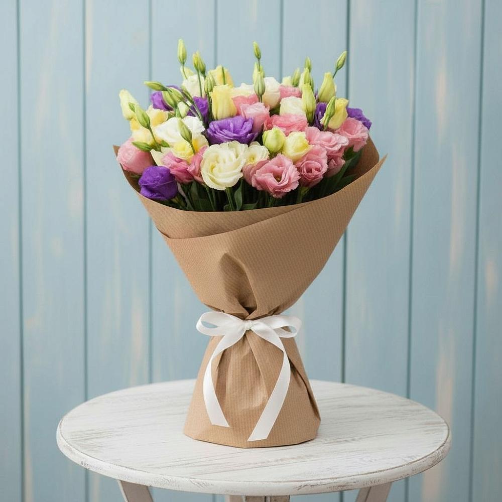 Букет цветов из: Лизиантусы в Зелёном городе