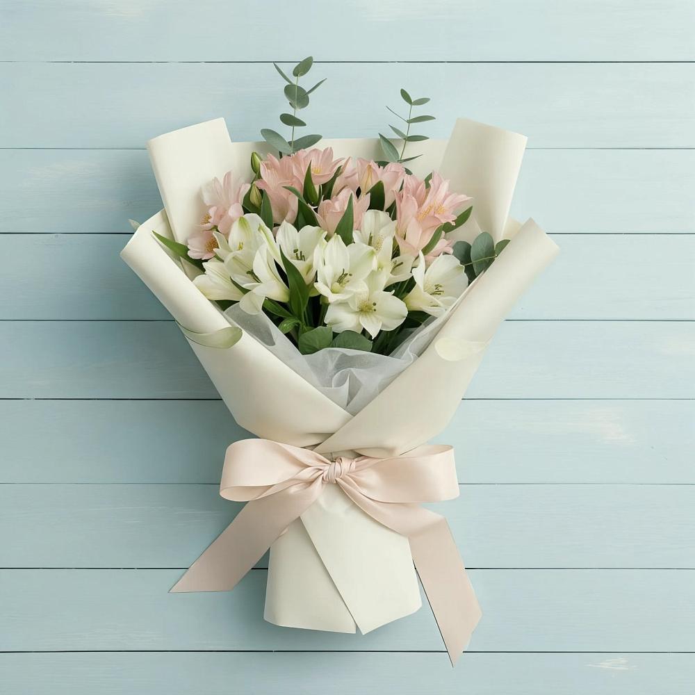 Букет цветов из: Альстромерии в Зелёном городе